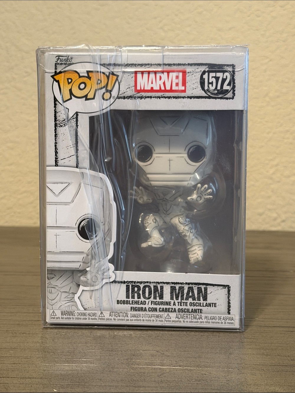 Funko POP! Marvel Iron Man Metallic Silver Collectible #1572